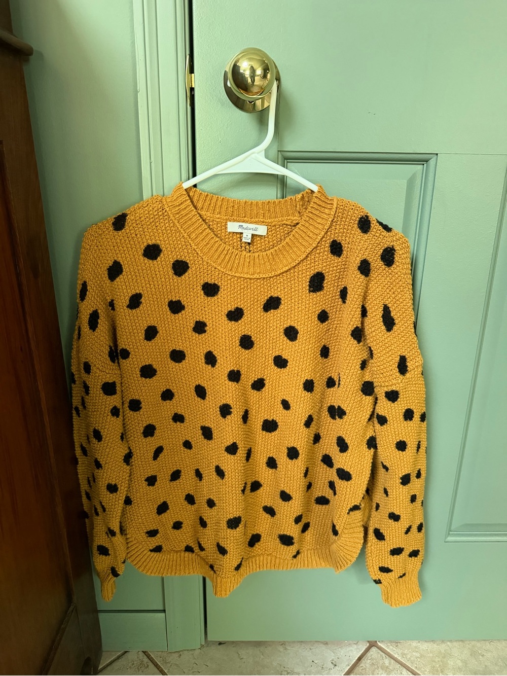 Madewell Polka Dot Crewneck Sweater